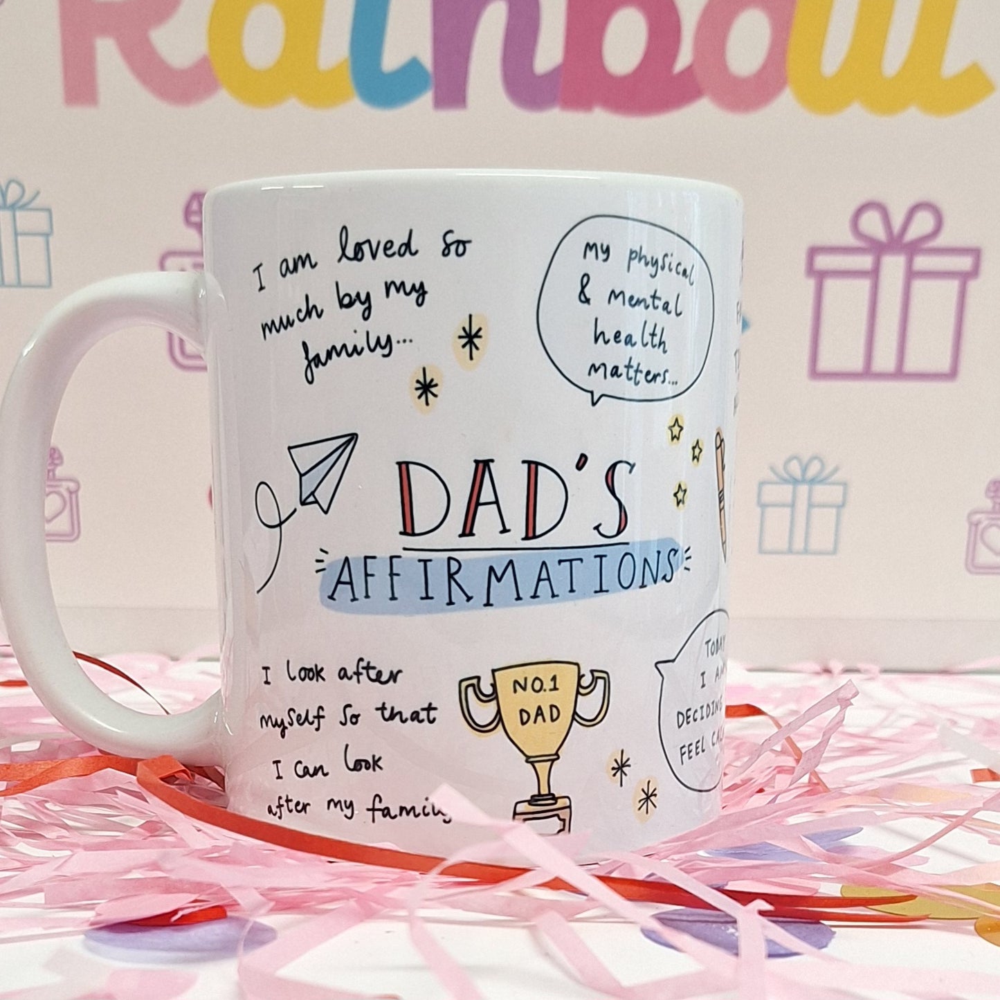 DAD'S AFFIRMATIONS MUG - Rainbow Fun