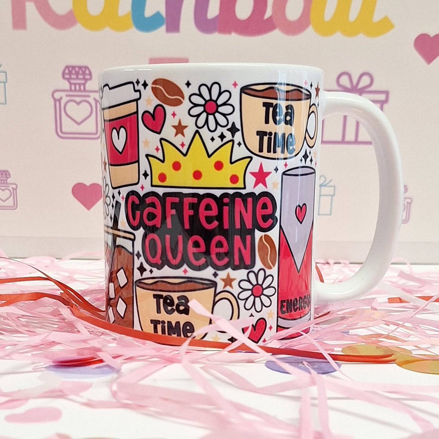 CAFFINE QUEEN MUG - Rainbow Fun