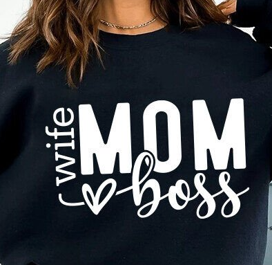 WIFE,MOM,BOSS JUMPER - Rainbow Fun