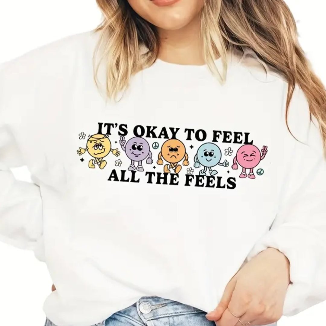 It's okay to feel all the feels jumper - Rainbow Fun