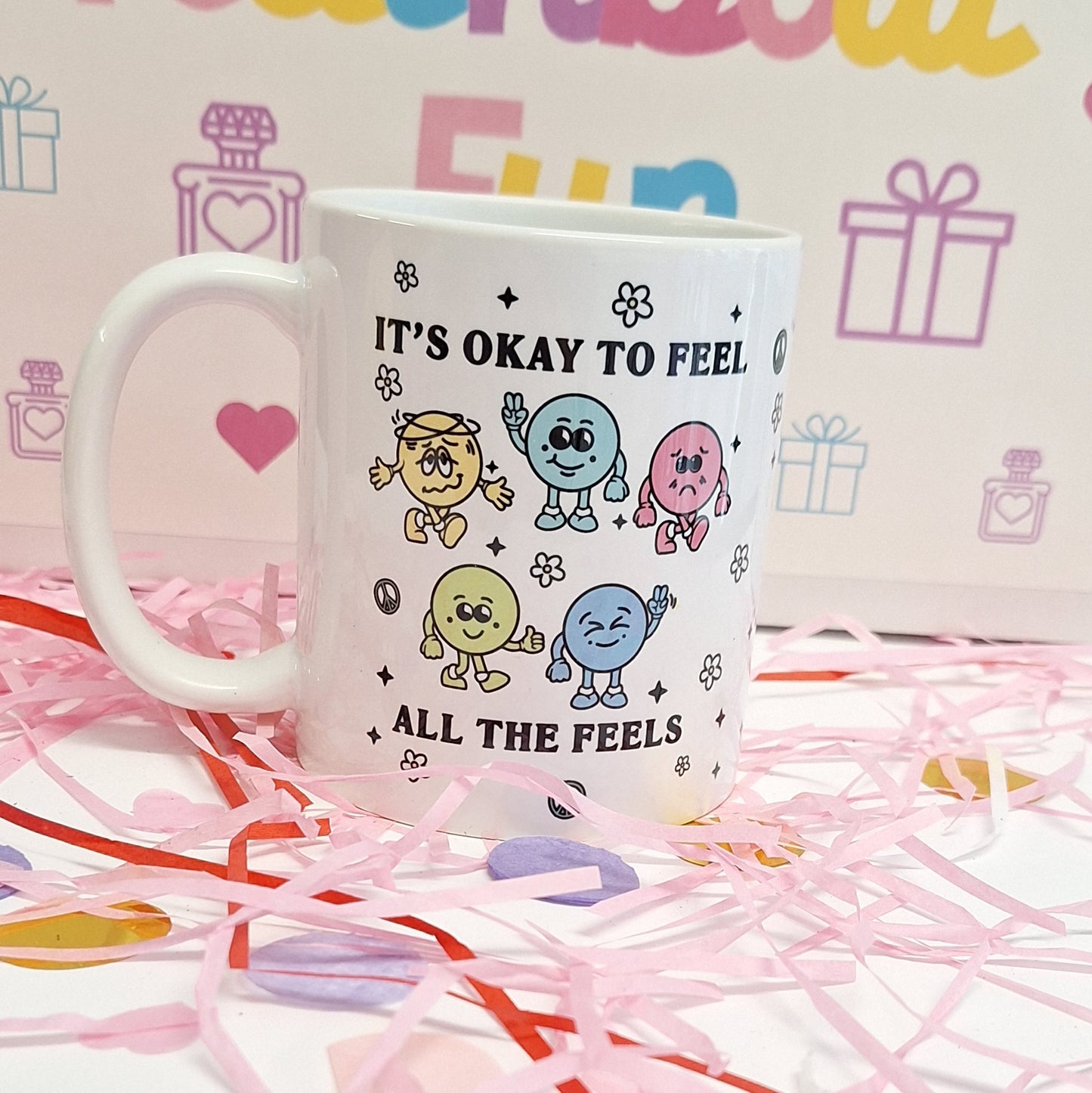IT'S OKAY TO FEEL MUG - Rainbow Fun
