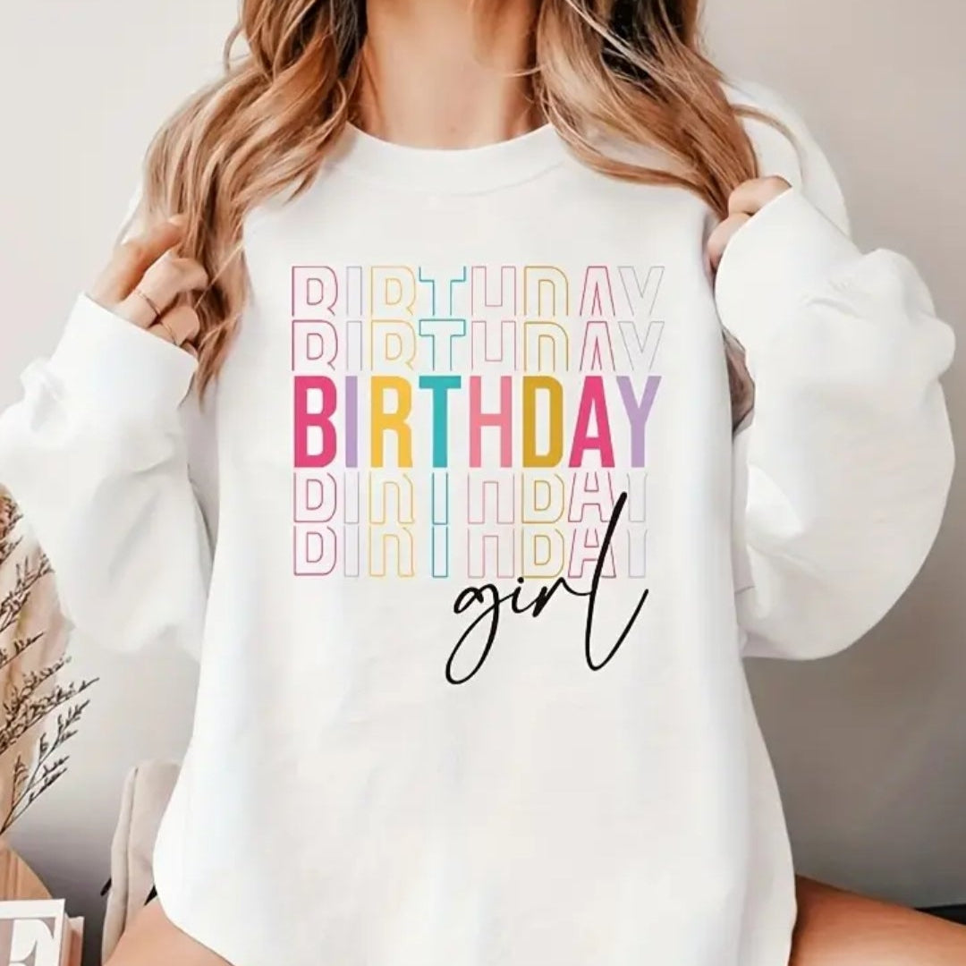 Birthday Girl Jumper - Rainbow Fun