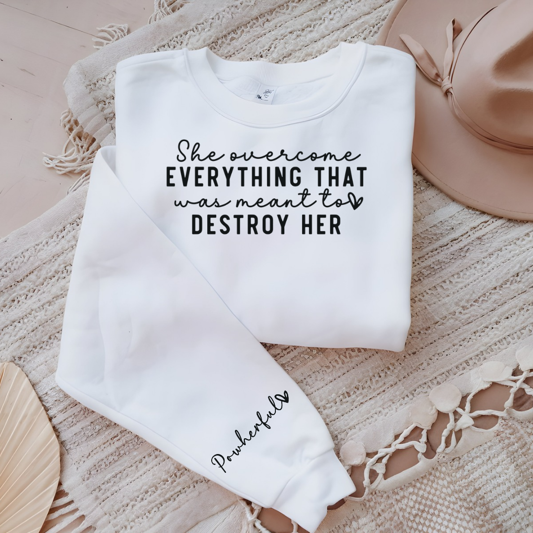 She overcame everything jumper - Rainbow Fun