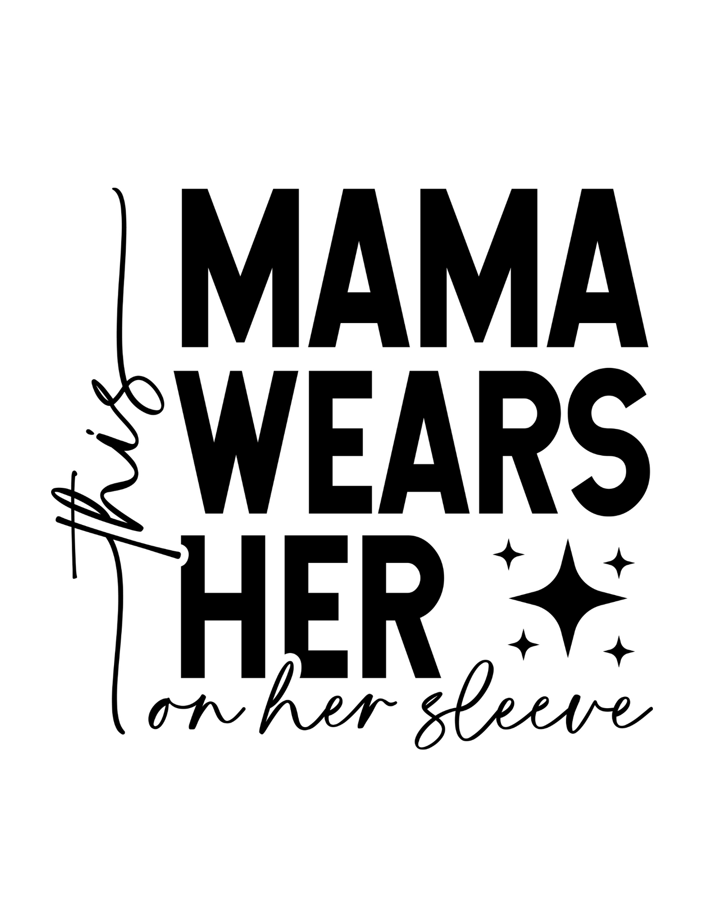 This Mama wears hear heart on her sleeve jumper - Rainbow Fun